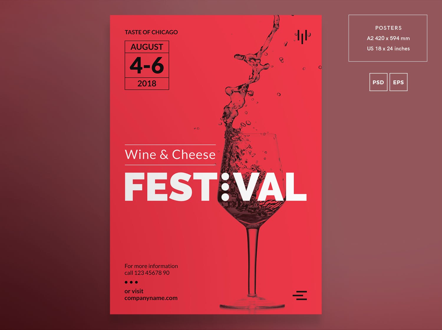 葡萄酒节传单和海报模板wine festival flyer and poster template