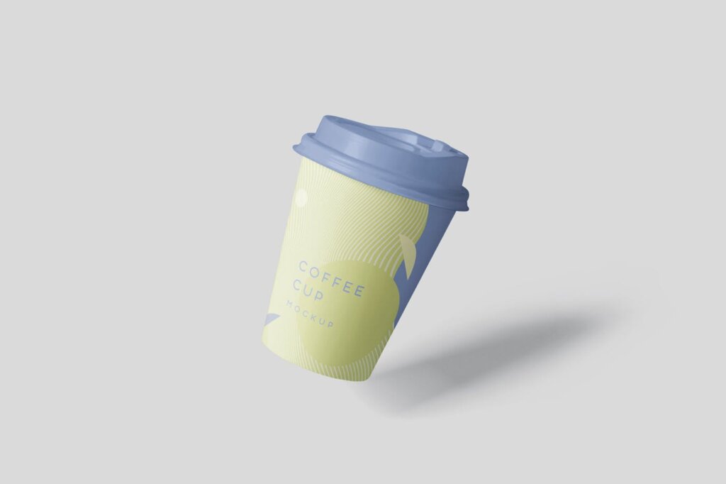 热饮咖啡杯/文艺塑料热饮杯样机素材模板下载coffee cup mockup set
