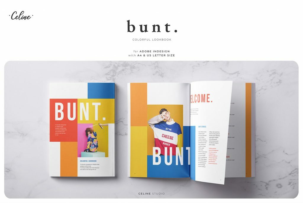 潮流主题色服装类展示样机BUNT Colorful Lookbook(1)插图