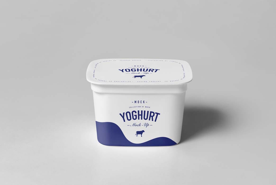 酸奶不同尺寸包裝盒樣機素材模板展示下載yoghurt cup mock up 2