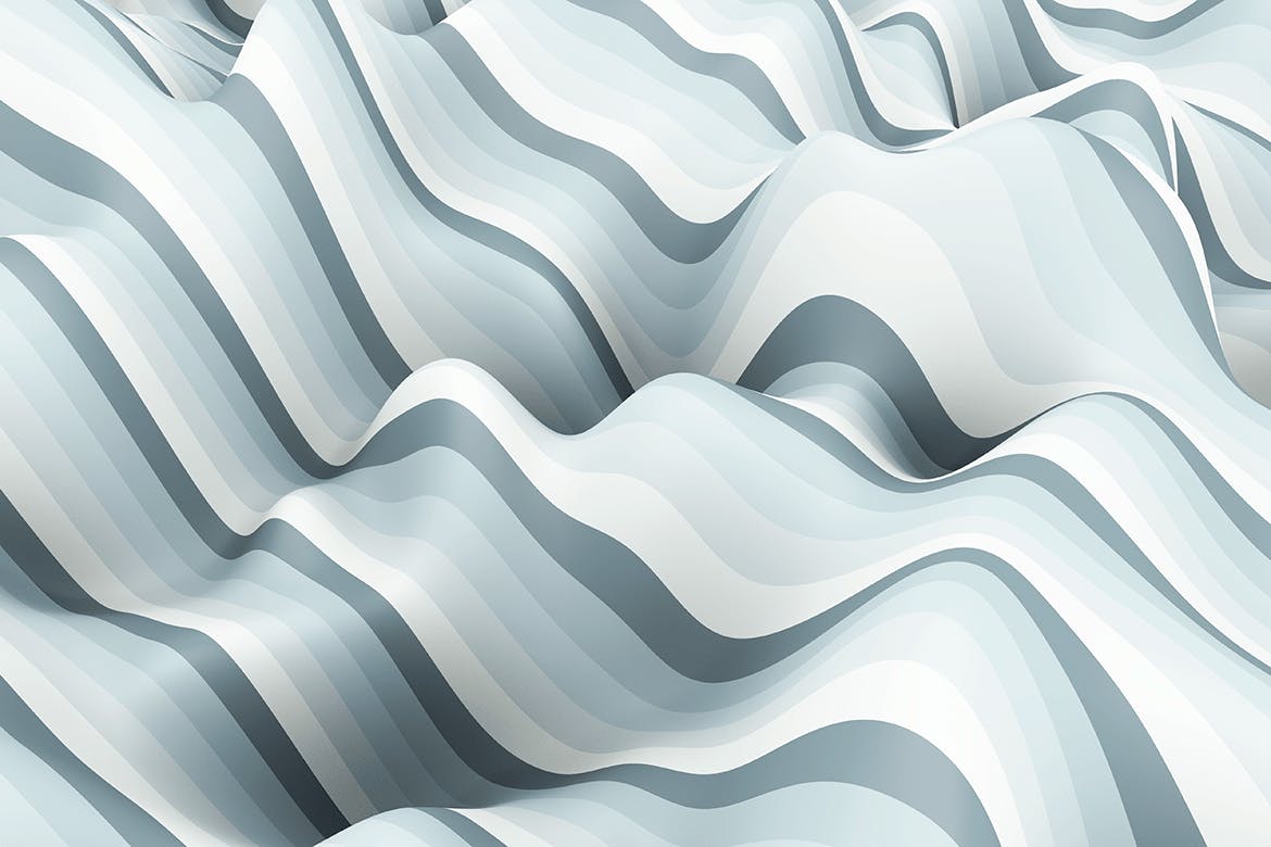 多彩色条纹波背景multi Colored Striped Waves Backgrounds 设计口袋