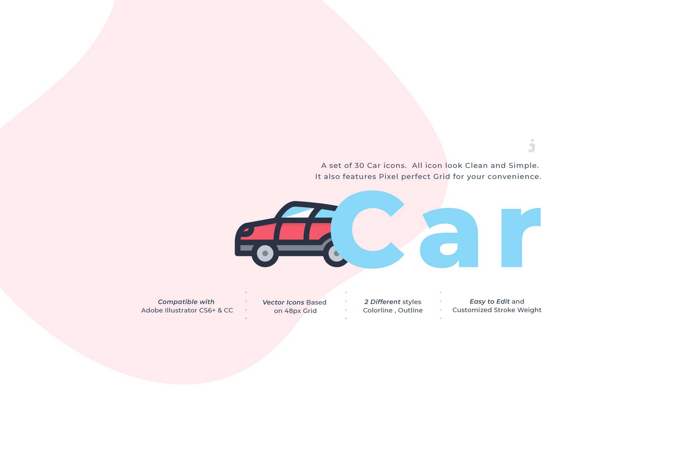 30种类型的汽车矢量图标源文件下载30 Car Icon set