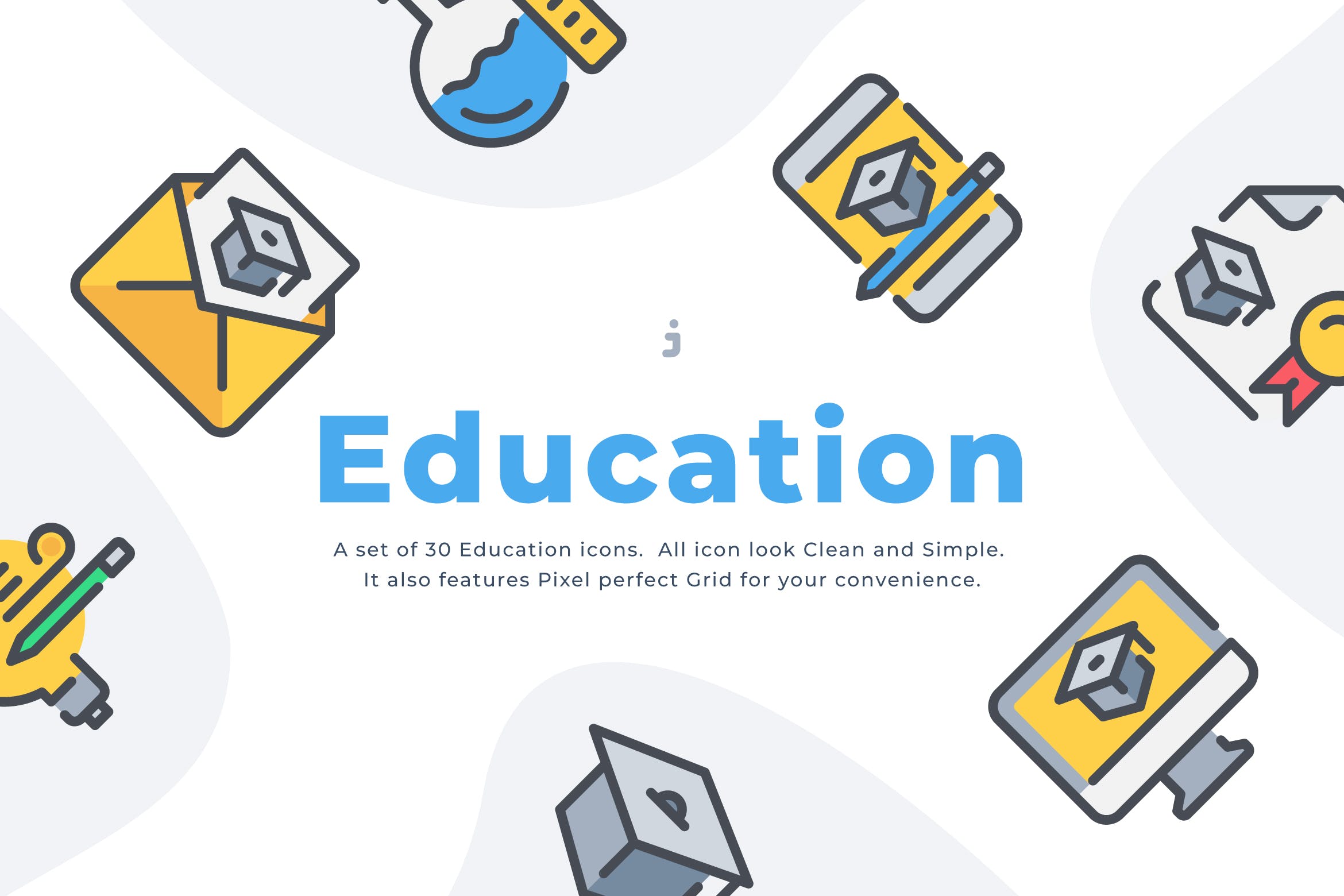  30个教育和学习相关图标源文件下载30 Education and Learning icon set插图