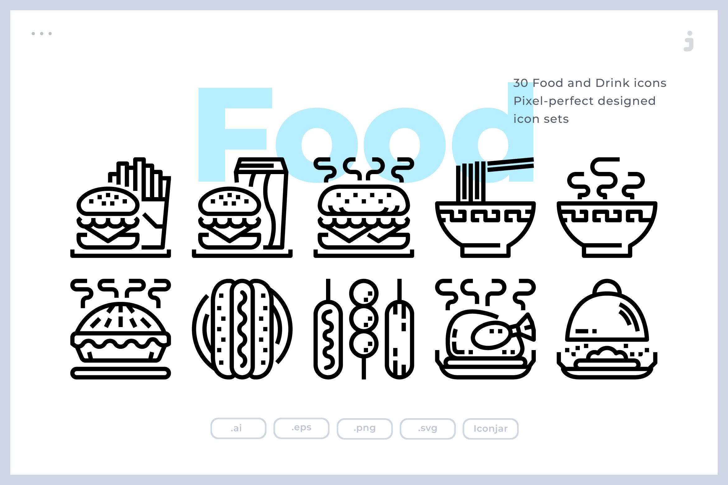 30个食物和饮料图标源文件下载30 Food and Drink Icons  Mlu8ycz插图