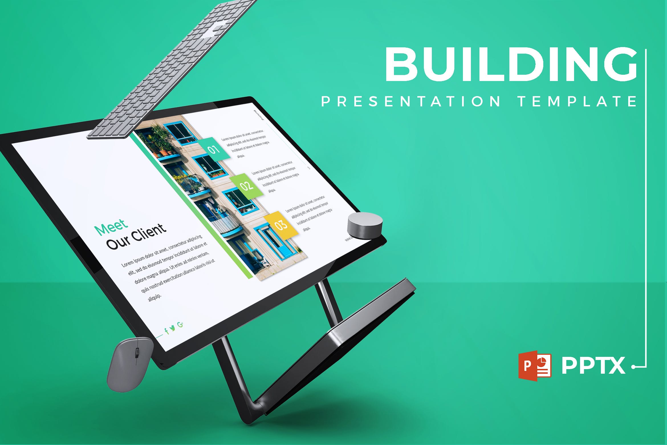建筑行业销售数据PPT幻灯片模板Building Powerpoint Template插图