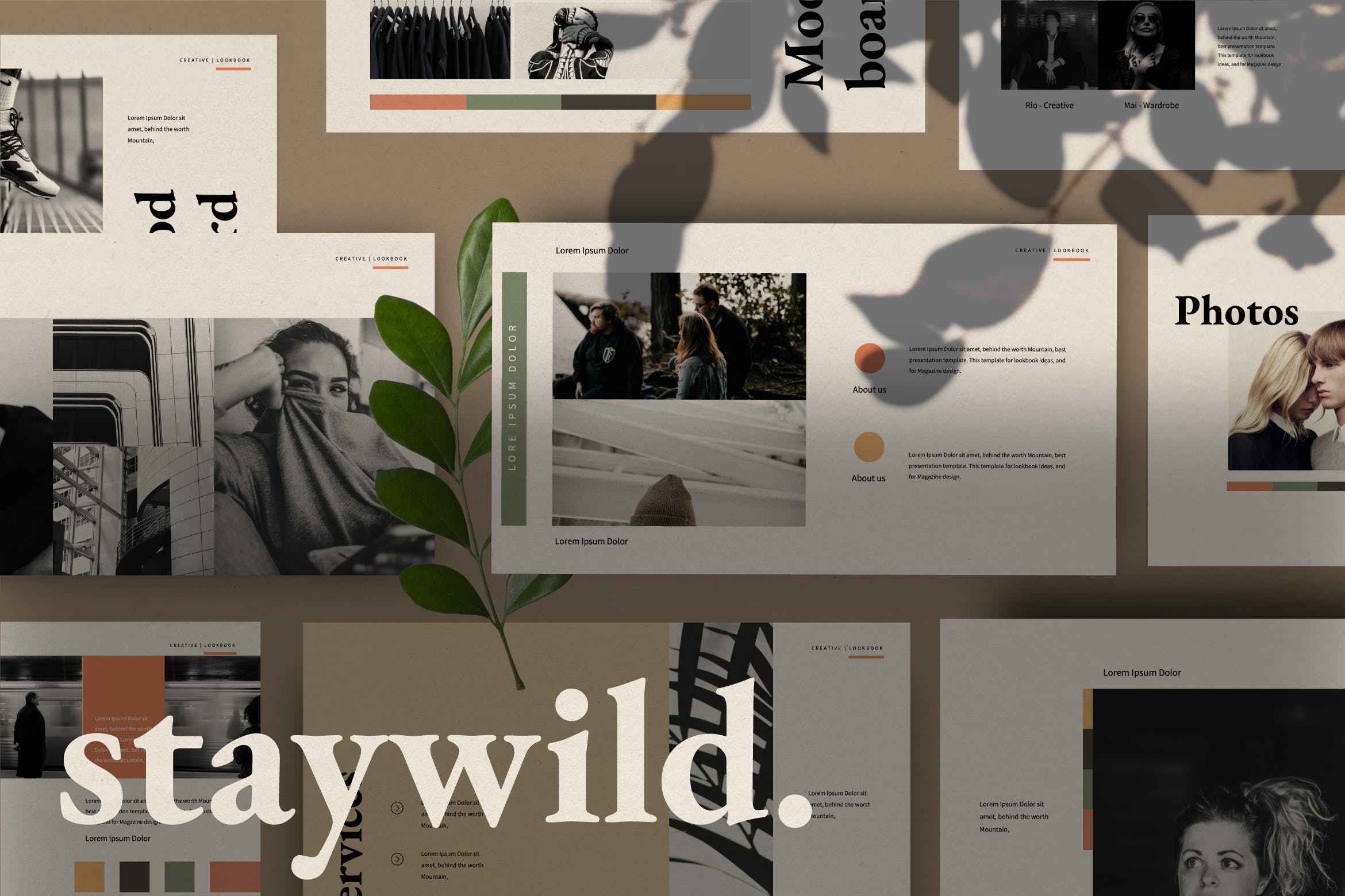 创意多用途优雅简洁版式设计幻灯片模板Staywild Minimal Creative Keynote
