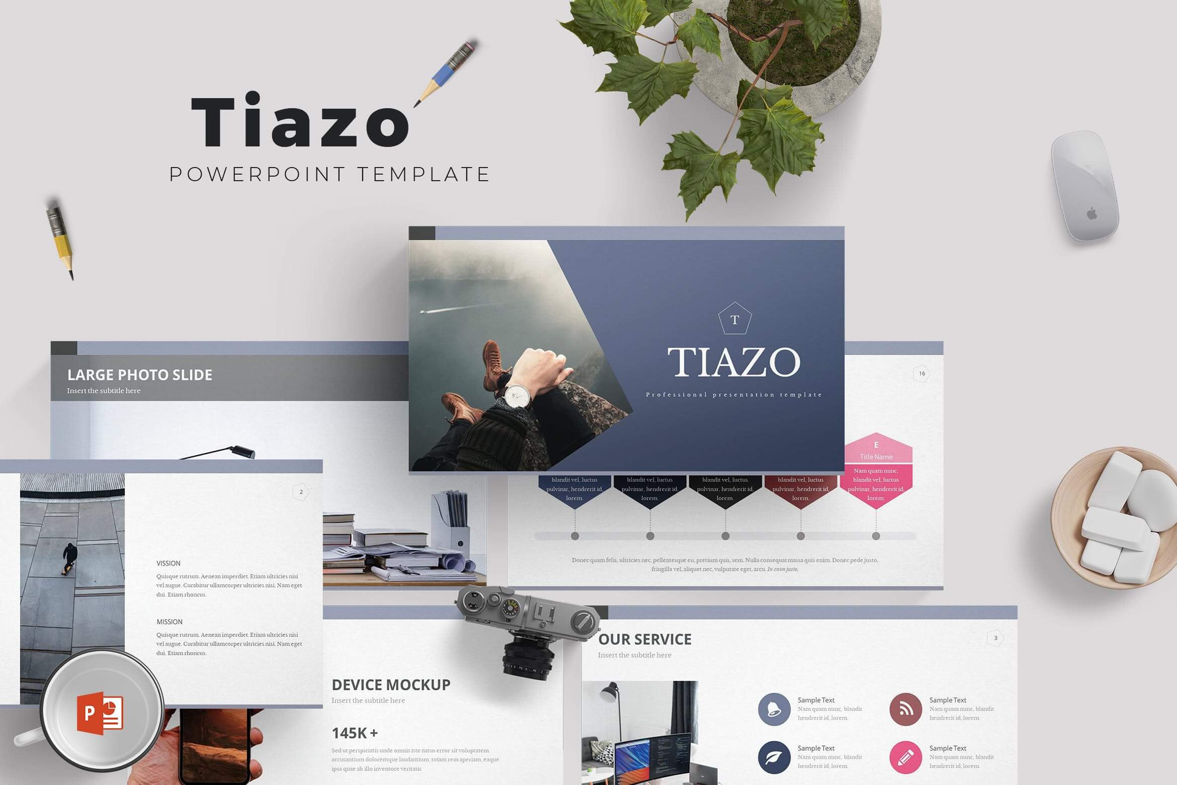 智能行业市场销售/策划PPT幻灯片模板Tiazo Powerpoint Template