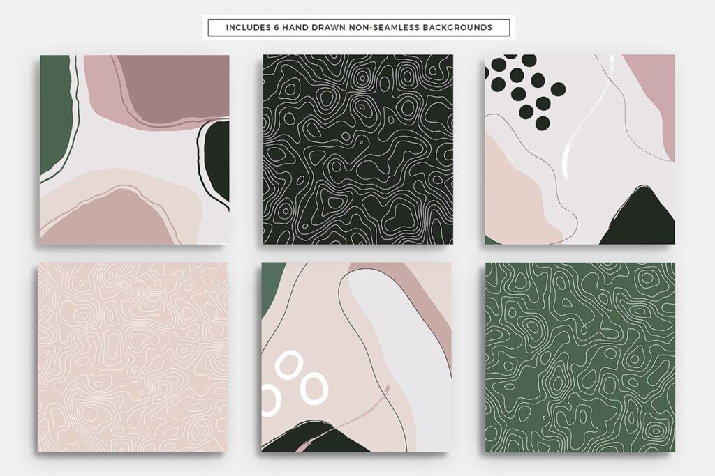 现代手绘的植物图形合集女性线条艺术插图装饰图案Remmí Hand Drawn Modern Graphics插图6