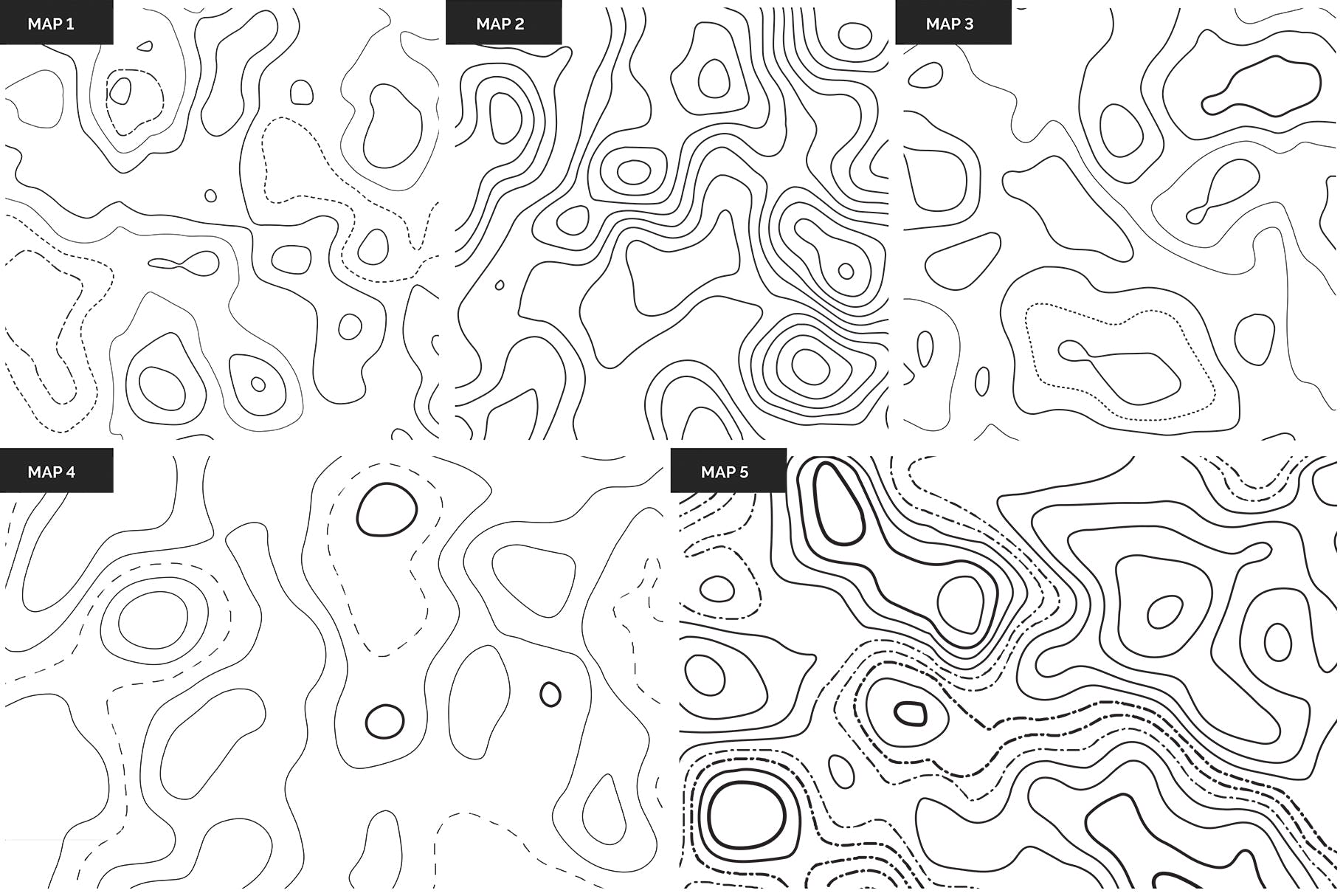 地理纹理地形图盆地素材Topographic Maps Patterns插图9