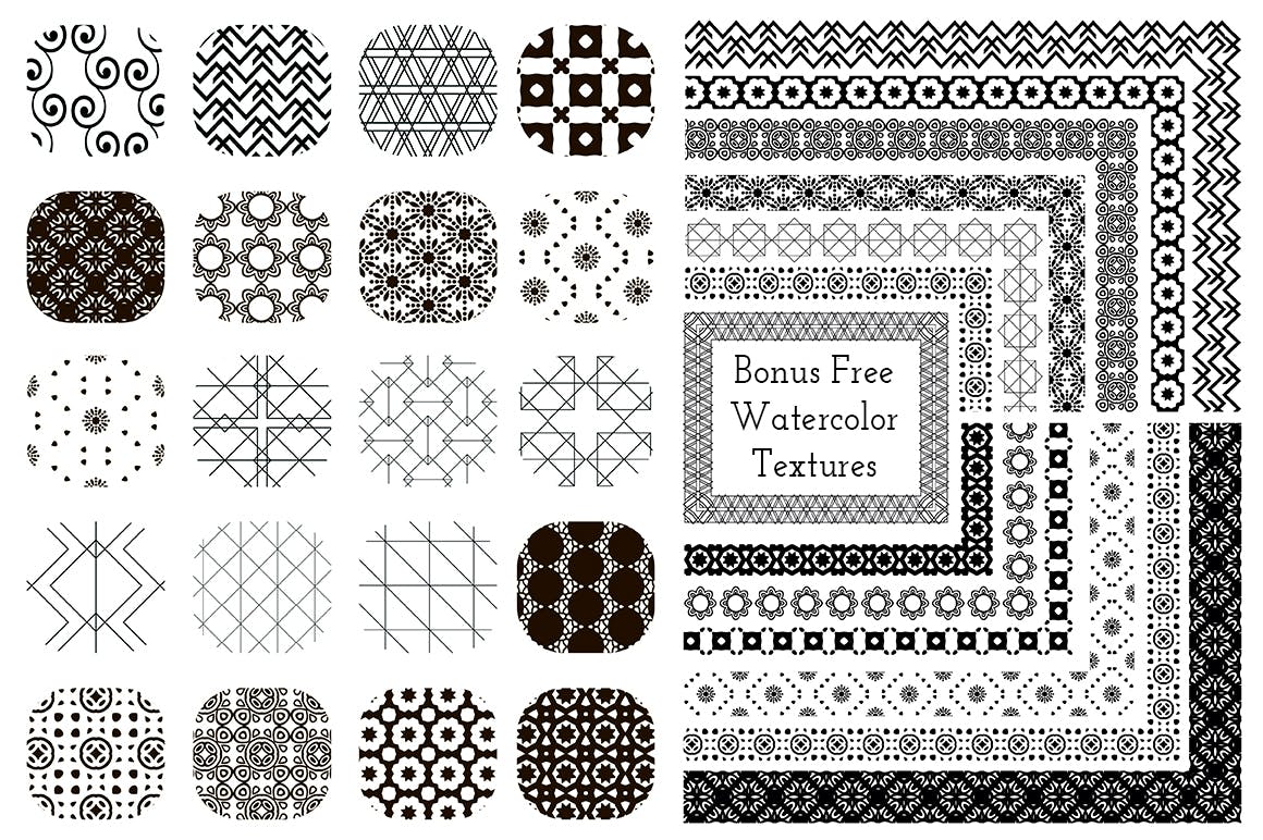 几何和装饰图案素材模板下载Pattern Paradise Bundle插图10
