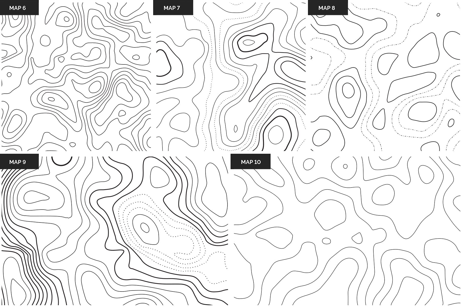 地理纹理地形图盆地素材Topographic Maps Patterns插图10