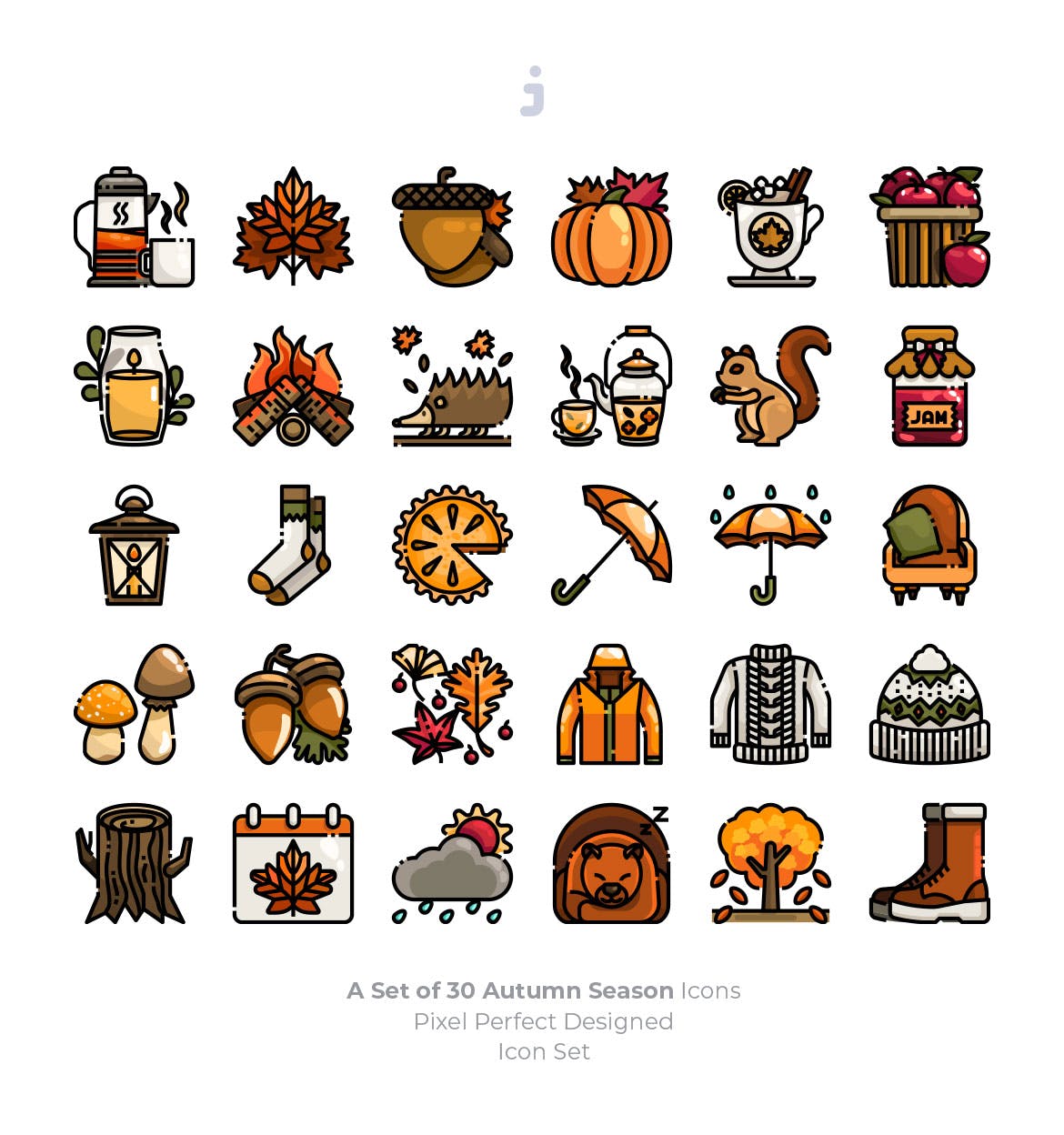  30个秋季元素图标源文件下载30 Autumn Season Icons Hdkzfw4插图1