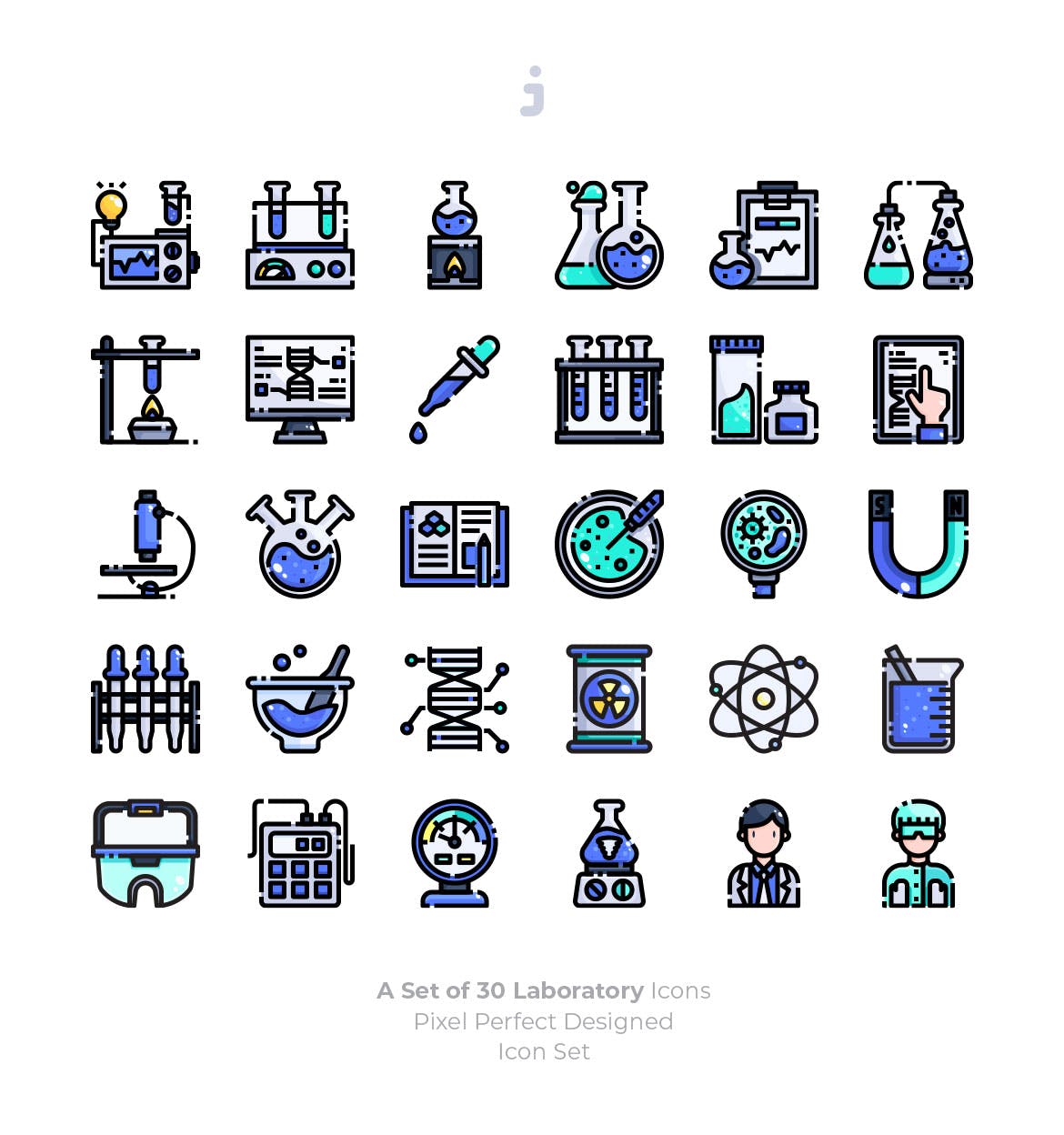  30实验室创意图标源文件下载30 Laboratory Icons插图1