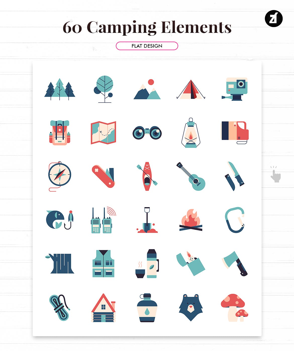 60露营旅行出游元素图标源文件下载 60 Camping Y476cjt插图1