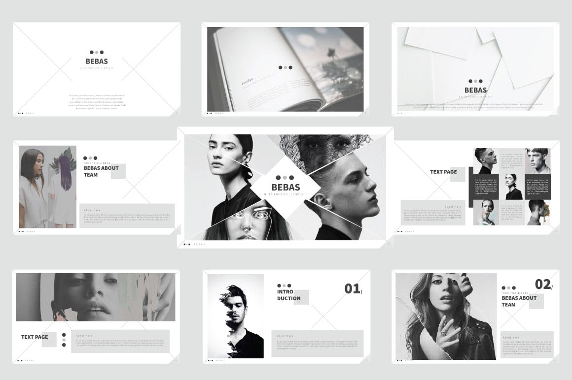 多行业多用途模板素材幻灯片模板下载BEBAS Keynote Presentation插图1