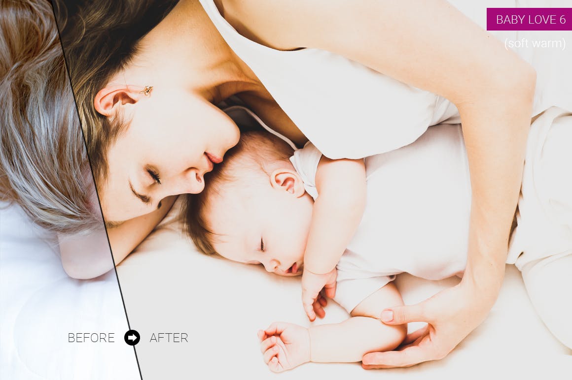 新生婴儿摄影调色系列照片效果处理LR预设Newborn Lightroom Presets插图1