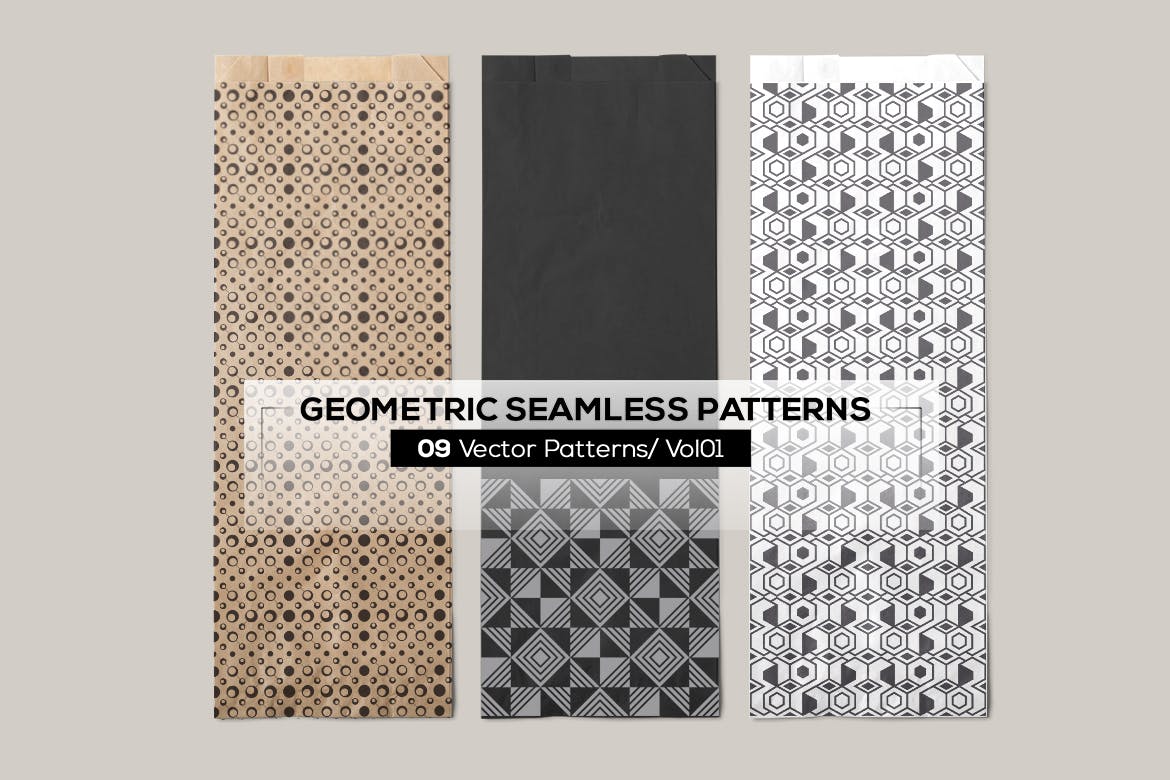 几何创意图案食品类包装图案纹理09 Geometric Seamless Patterns插图2