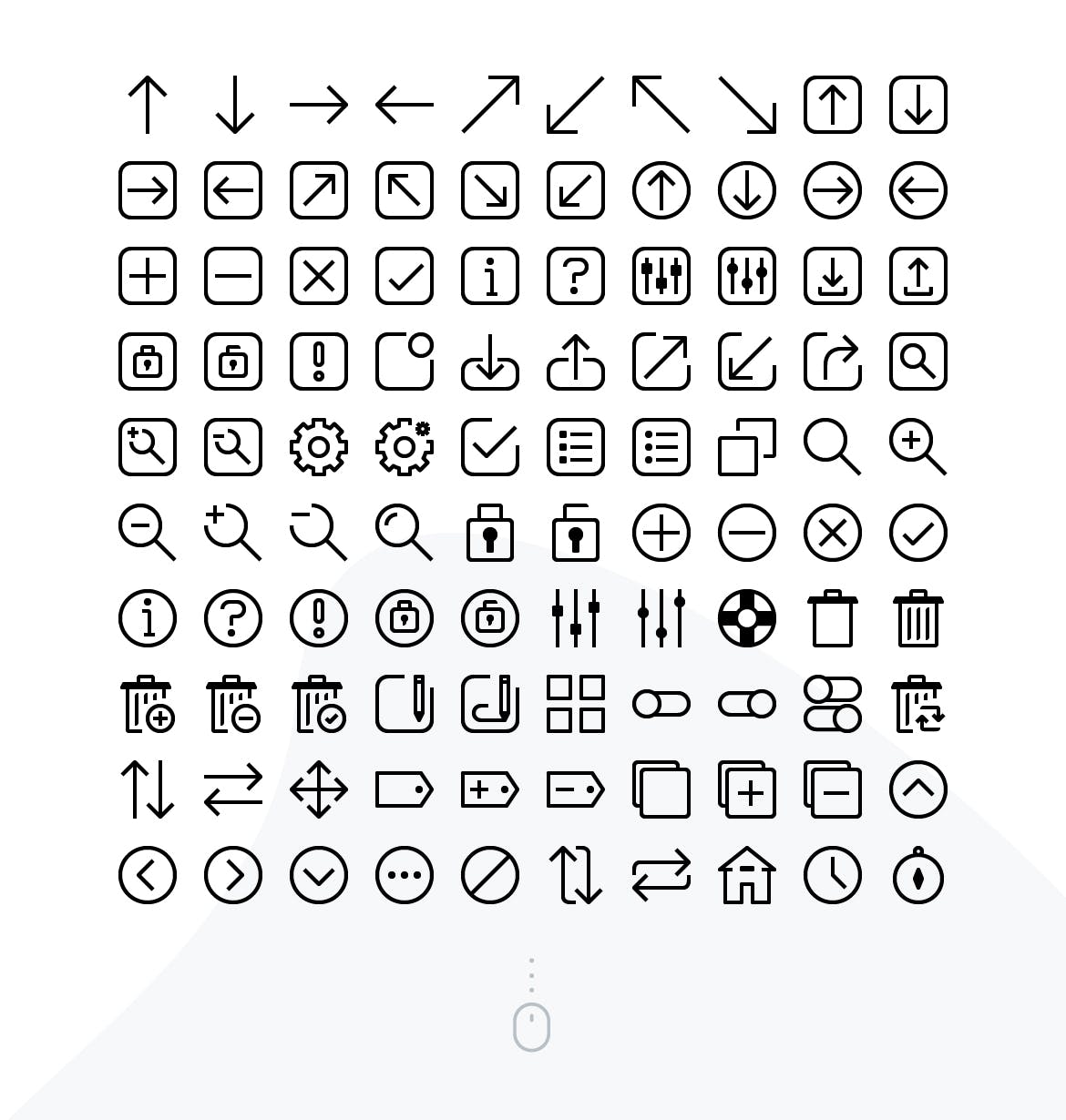 100个系统级图标系列线性图标源文件下载100 Essential icon set – Material插图2