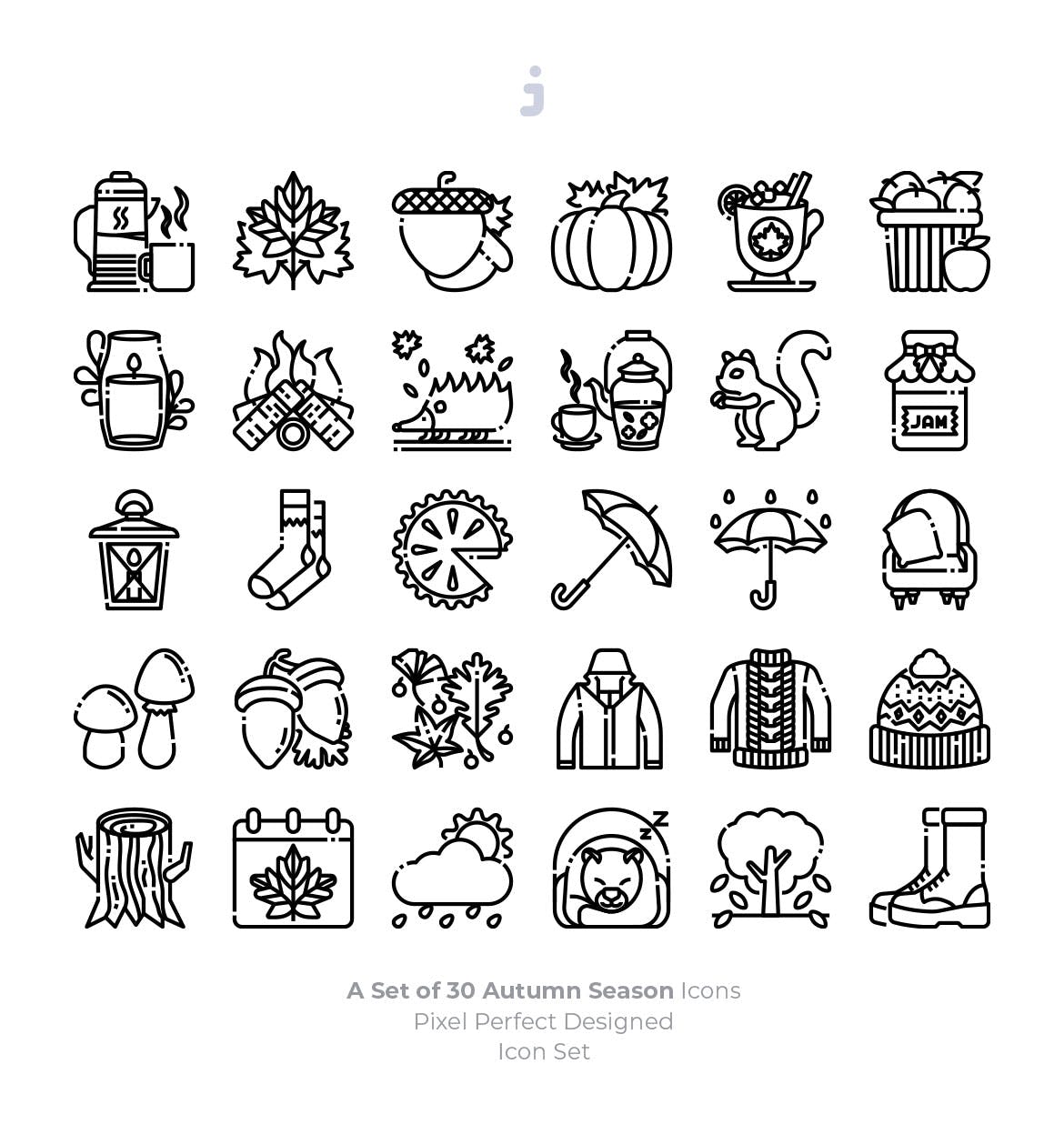  30个秋季元素图标源文件下载30 Autumn Season Icons Hdkzfw4插图2