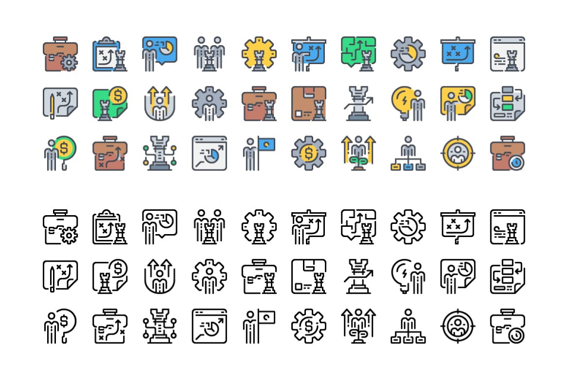  30个商业战略系列图标源文件下载30 Business Strategy icon set插图2