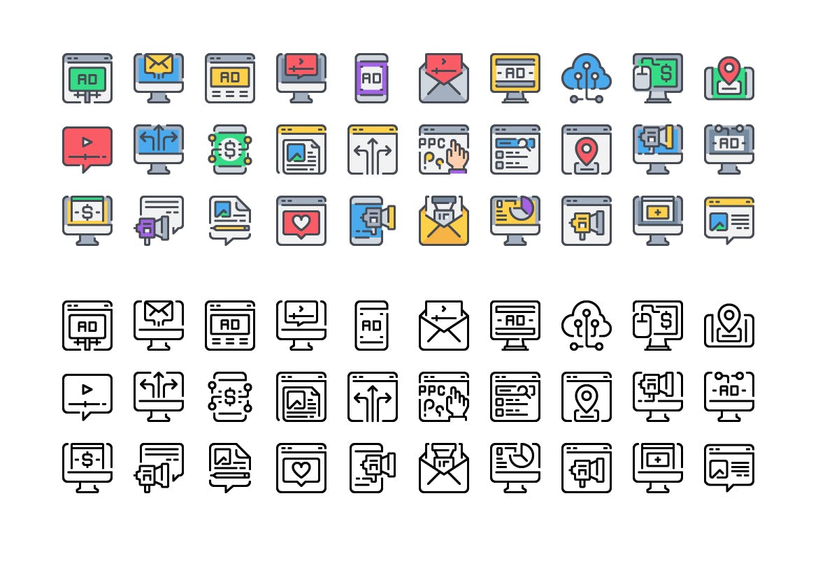 30个数字营销图标集原文件下载30 Digital Marketing icon set插图2