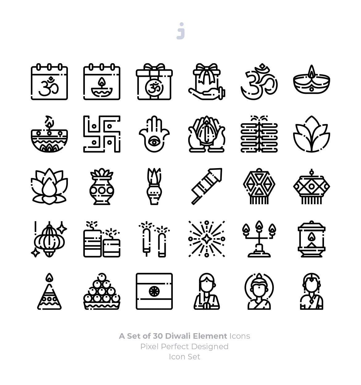  30个国外排灯节素材图标源文件下载30 Diwali Icons插图2