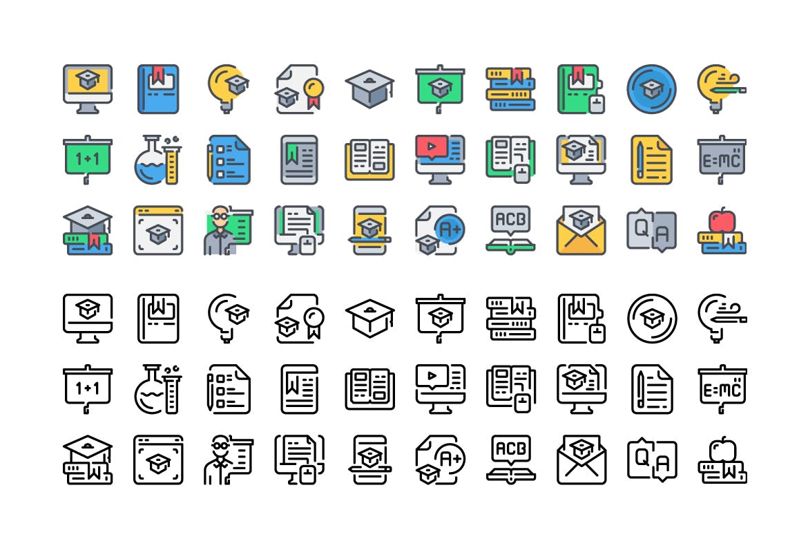 30个教育和学习相关图标源文件下载30 Education and Learning icon set插图2
