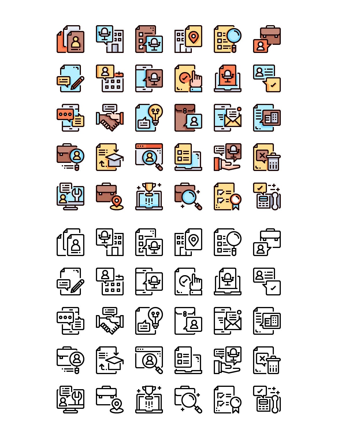  30个工作和简历图标源文件下载30 Job and Resume Icon set插图2