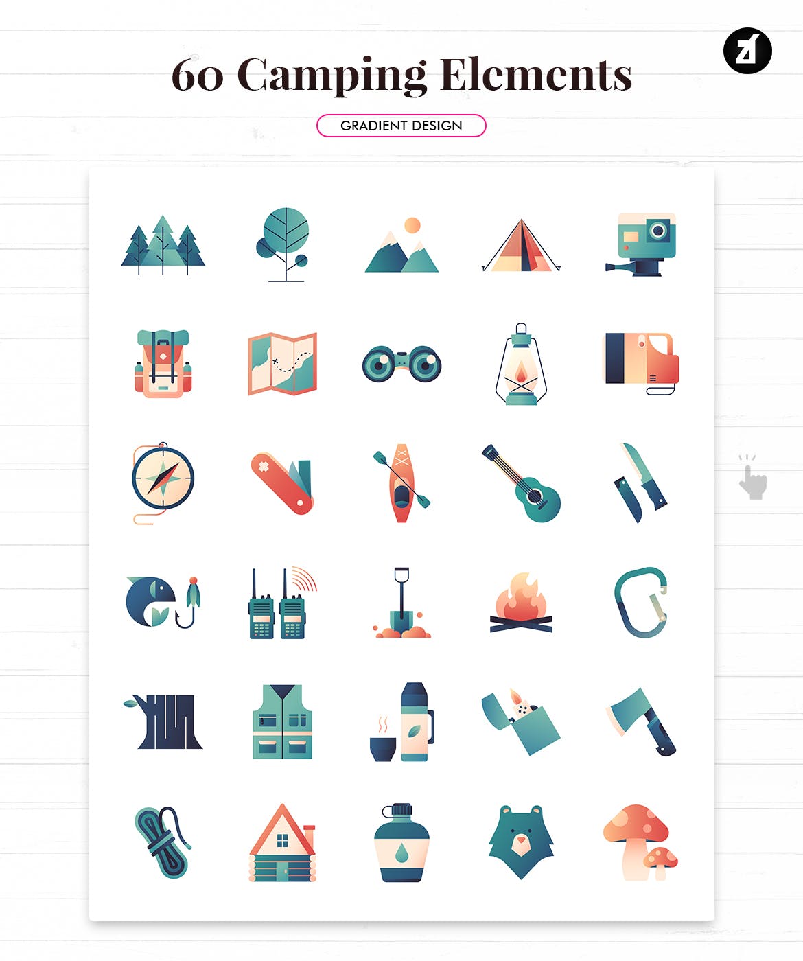 60露营旅行出游元素图标源文件下载 60 Camping Y476cjt插图2