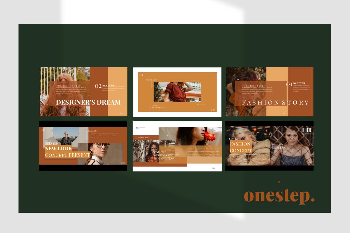 橙色调摄影工作室PPT幻灯片模板Onestep Keynote插图3