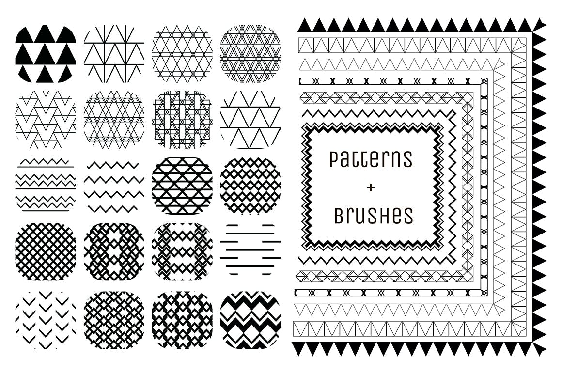 几何和装饰图案素材模板下载Pattern Paradise Bundle插图2