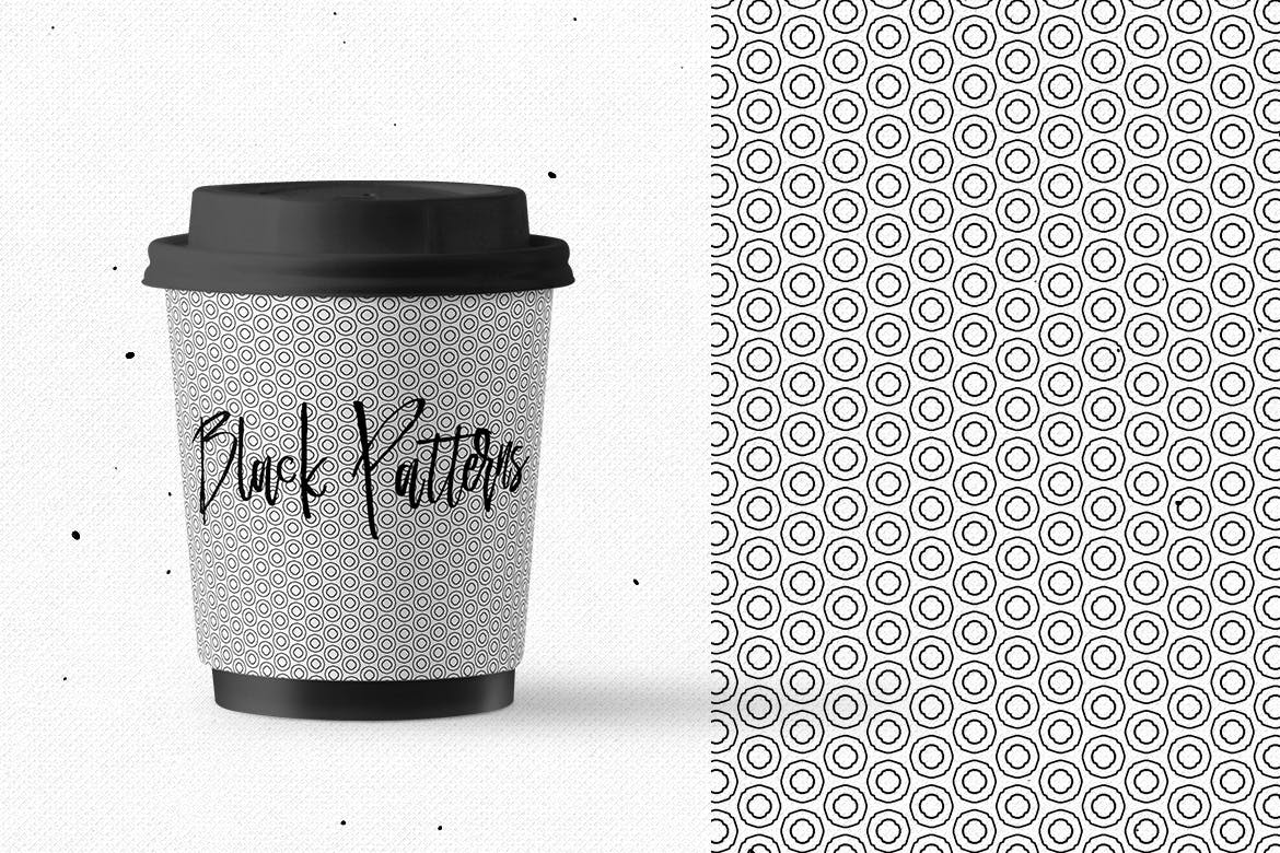 食品包装品牌装饰图案素材下载Black Patterns插图3