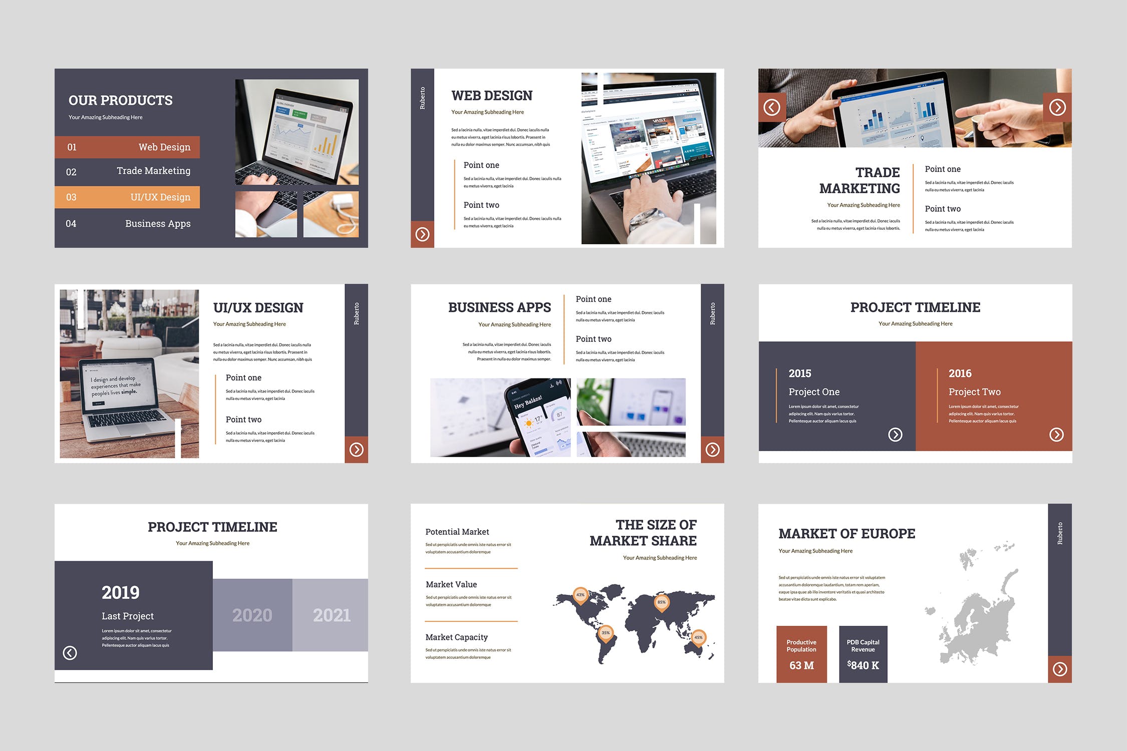 企业市场销售数据PPT模板幻灯片模板Goodear Business Powerpoint Presentation插图3