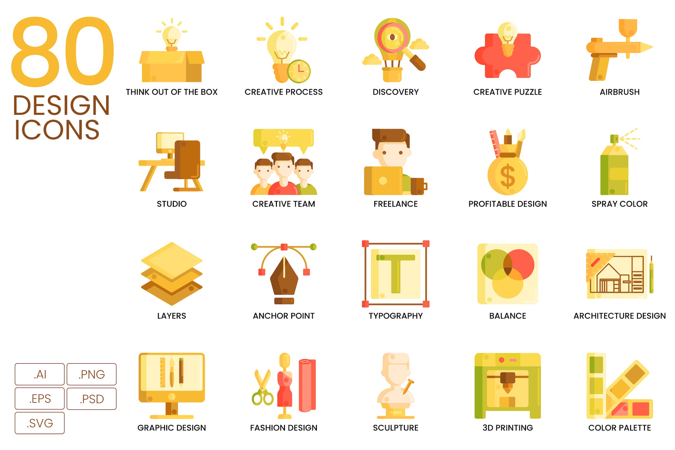 （大合辑）900+矢量图标源文件下载900+ Vector Icons Bundle Caramel Series插图4