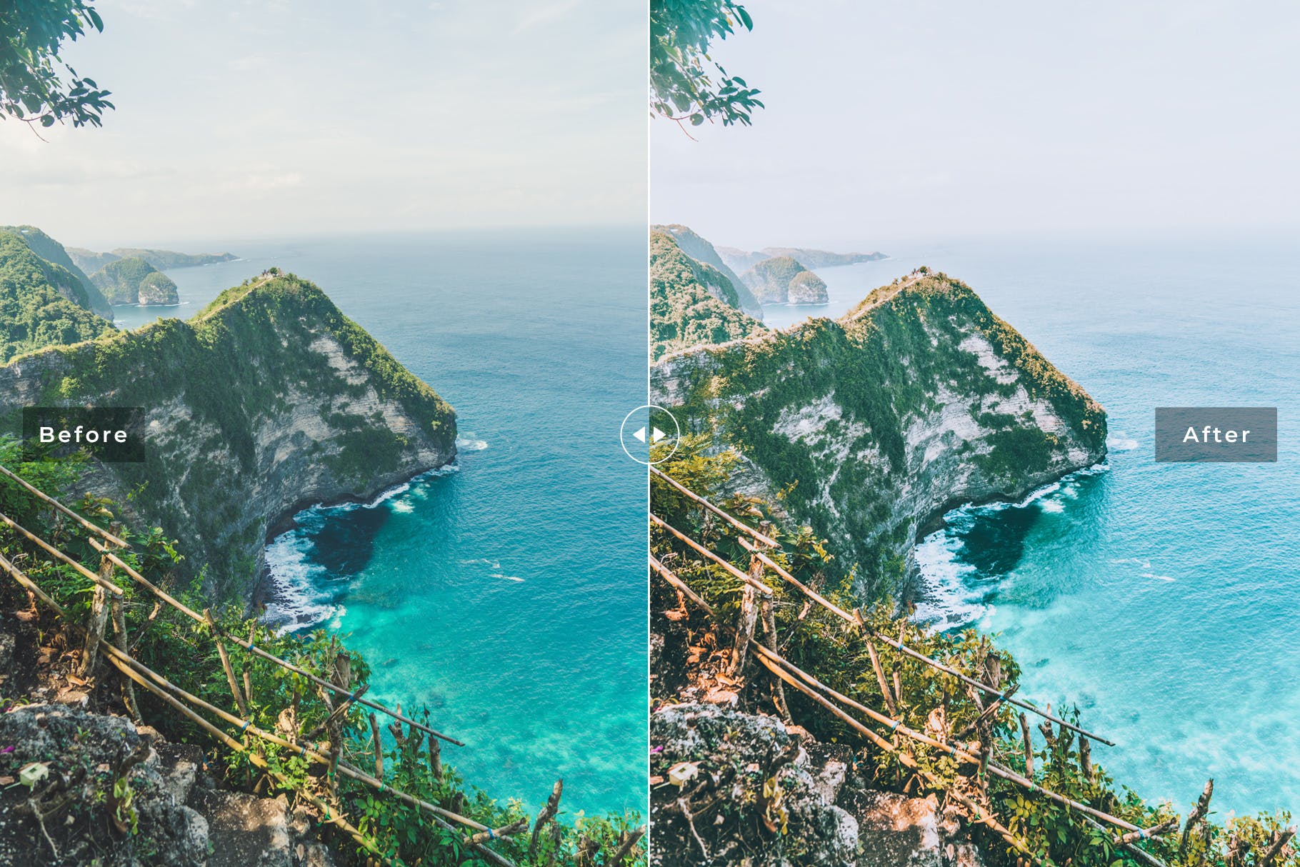 海滩系列高饱和度色彩系列照片效果处理LR预设Bali Mobile & Desktop Lightroom Presets插图4