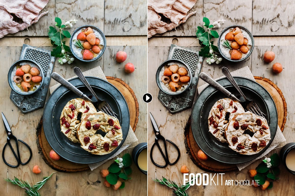 美食西餐摄影调色系列照片效果处理LR预设FoodKit Food Presets for Lightroom ACR插图4