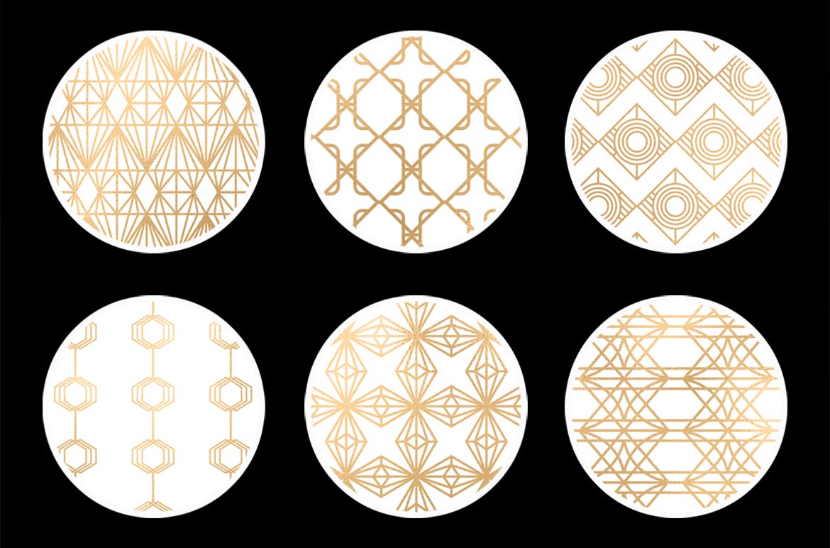 金色几何图形纹理包装图案素材下载Geometric Luxurygold Pattern插图4