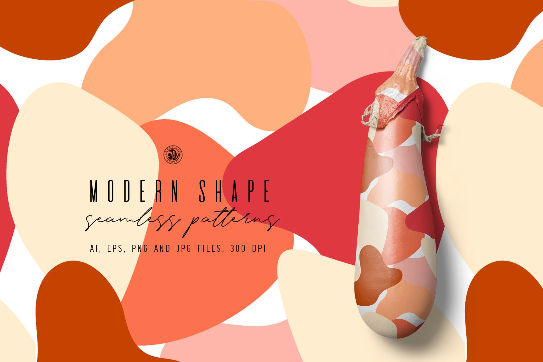 现代抽象几何形状创意装饰图案素材Modern Shape Patterns插图4