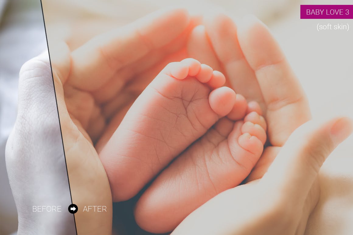 新生婴儿摄影调色系列照片效果处理LR预设Newborn Lightroom Presets插图3