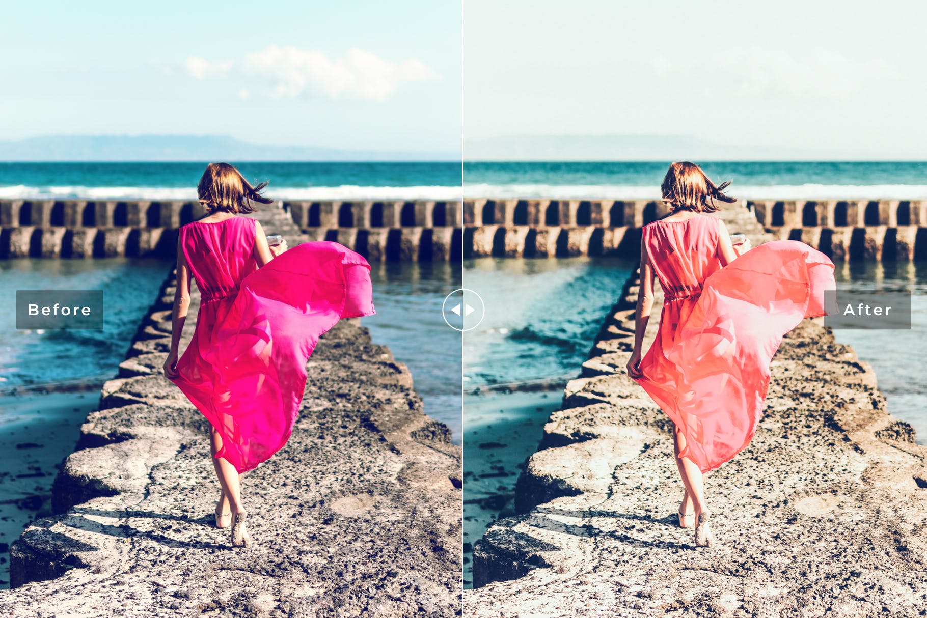 海滩系列高饱和度色彩系列照片效果处理LR预设Bali Mobile & Desktop Lightroom Presets插图5