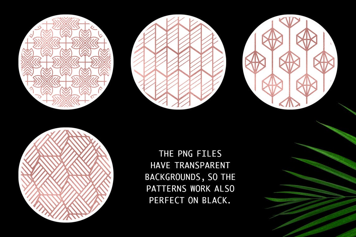 几何玫瑰金装饰图案品牌辅助图形应用案例Geometric Rosegold Pattern插图5