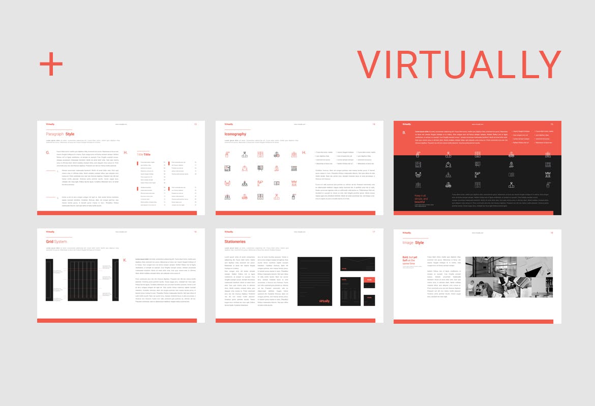 欧美风极简风格创意版式业务数据展示项目推销幻灯片模版Virtually Powerpoint插图7