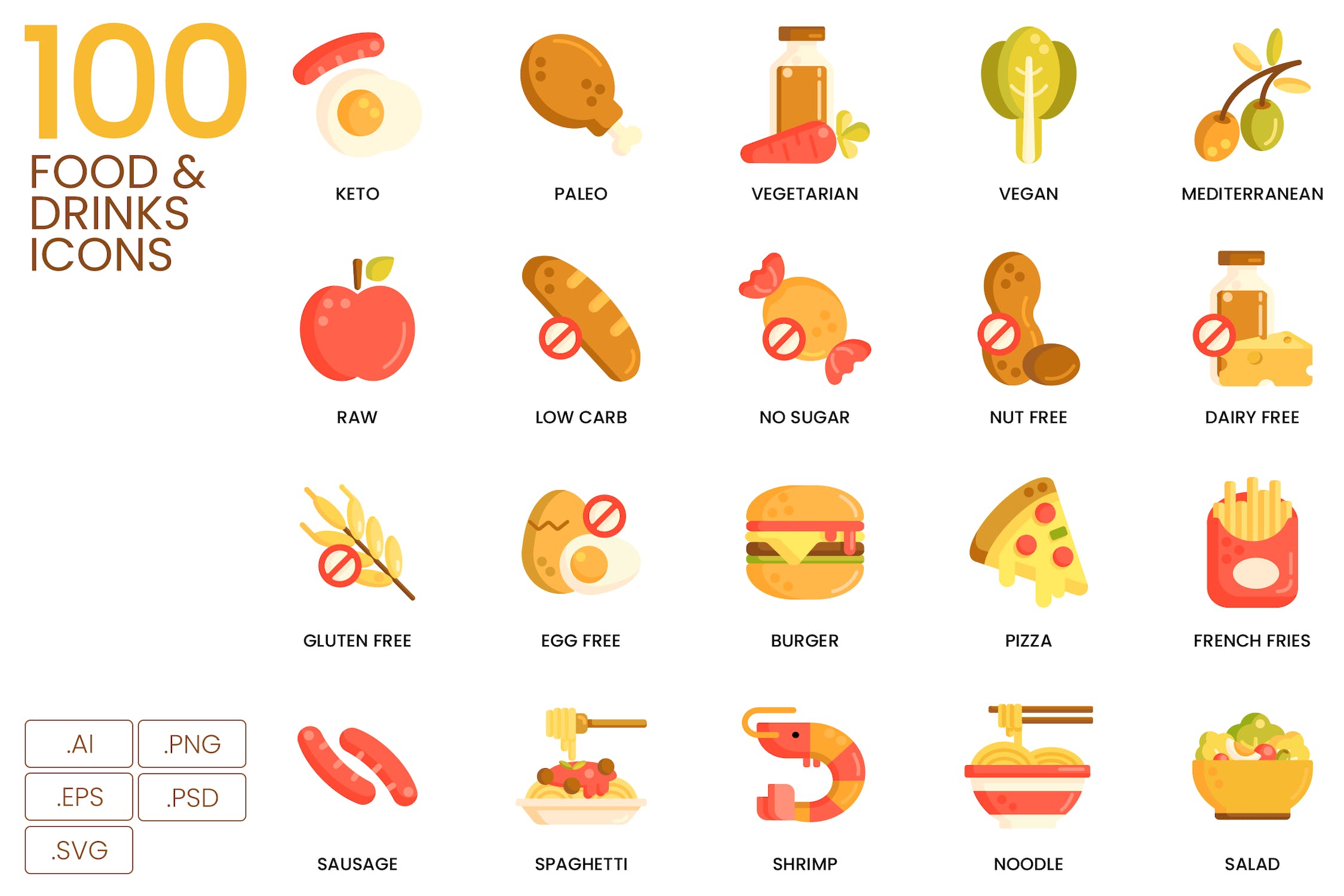 （大合辑）900+矢量图标源文件下载900+ Vector Icons Bundle Caramel Series插图6