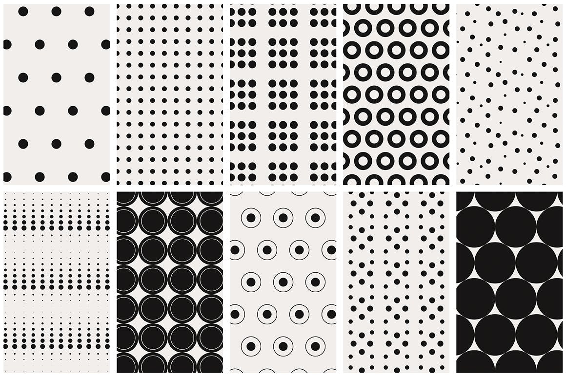 企业品牌辅助图案水墨杂点素材Dots Spots Seamless Patterns插图5