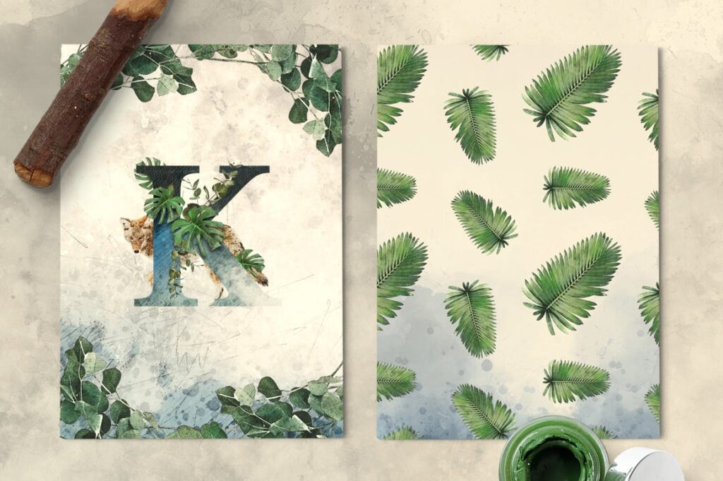 自然和森林主题元素装饰图案创意设计Forest Illustrations Graphics Kit插图6