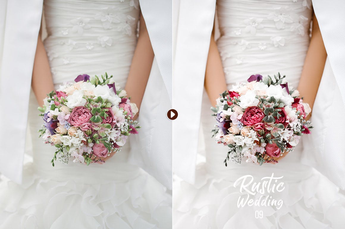 文艺婚纱摄影照片效果处理LR预设Rustic Wedding Presets for Lightroom Photoshop插图6