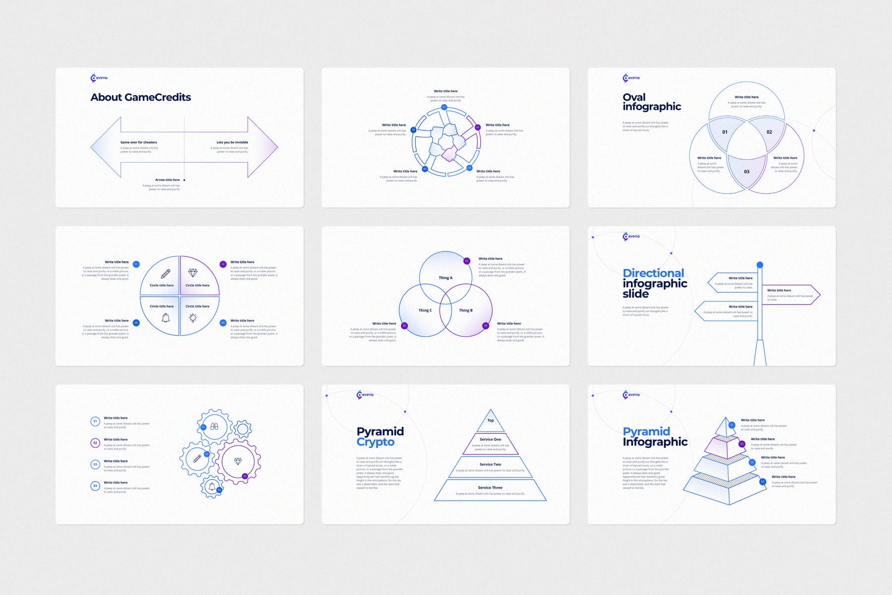 加密货币投资和ICO幻灯片模板CRYPTO Powerpoint Light Template插图7