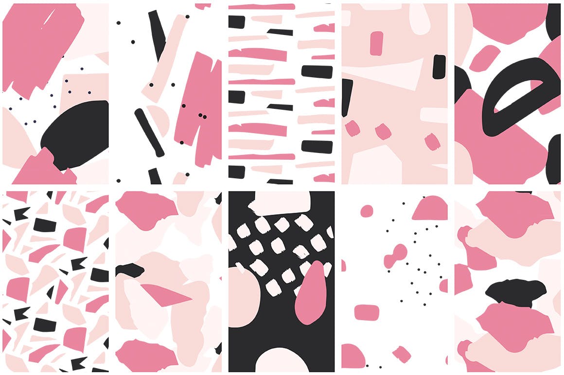 40个创意拼贴彩色图案涂鸦下载Collage Colorful Patterns插图7