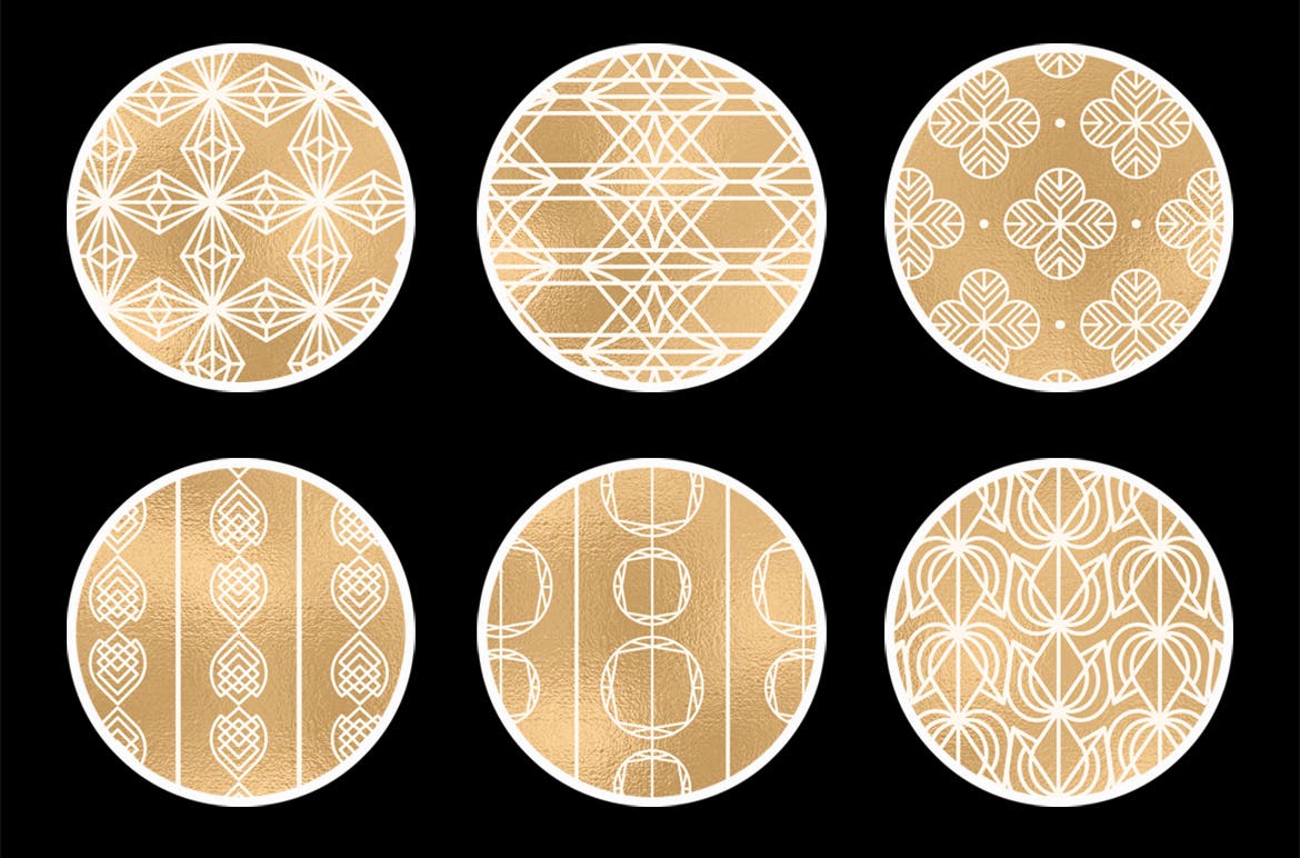 金色几何图形纹理包装图案素材下载Geometric Luxurygold Pattern插图7