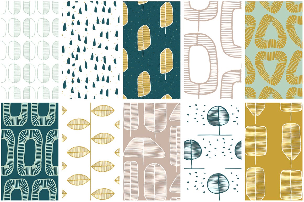 春天森林物语系列装饰纹理素材下载Spring Forest Patterns Collection插图7